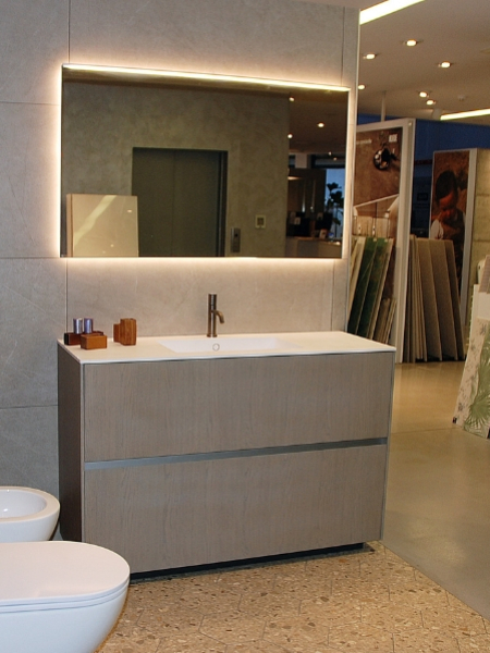 Composizione Sintesi Milldue: Arredo Bagno Moderno in Rovere Tundra